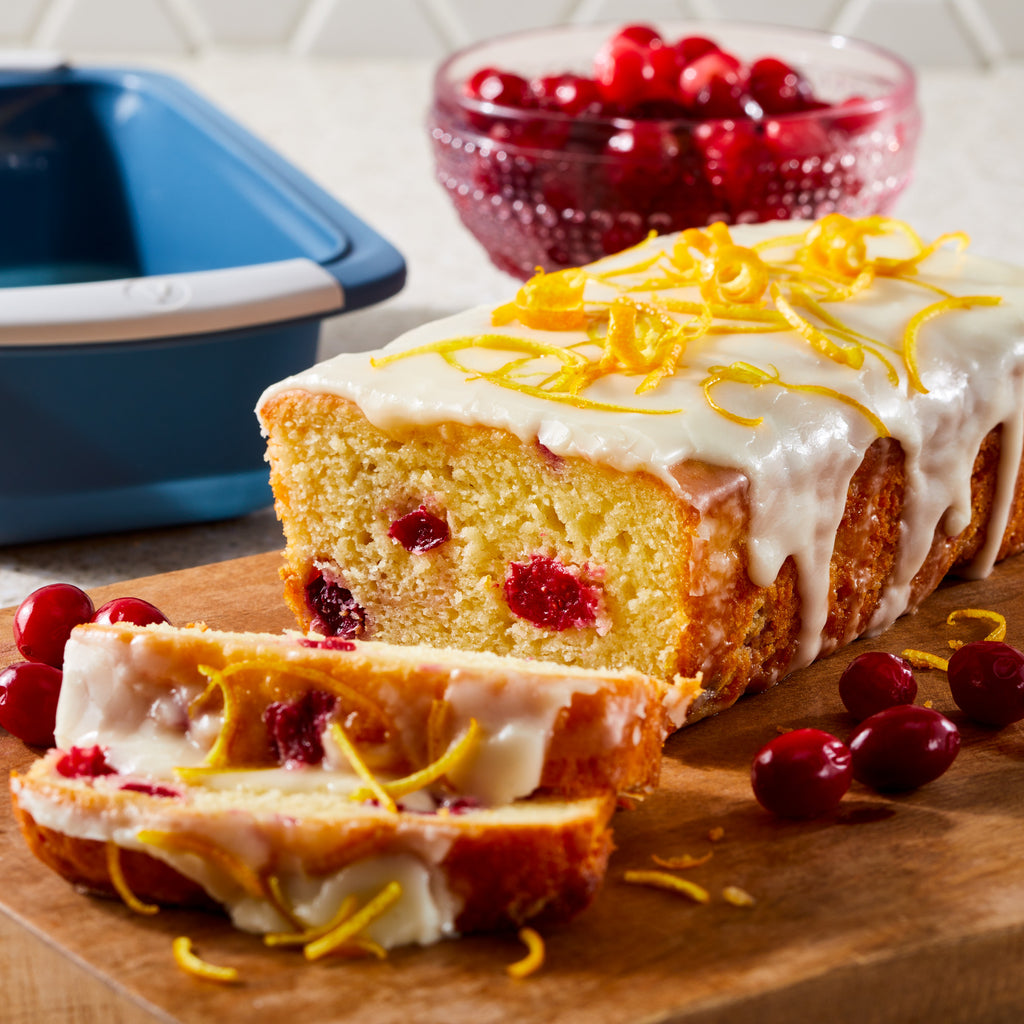 Glazed Orange-Cranberry Yogurt Cake