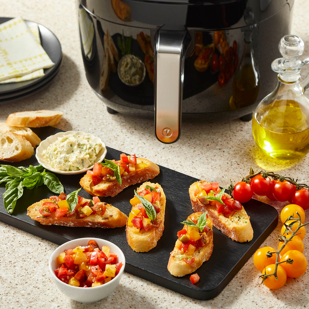 Air Fryer Bruschetta Mix with Garlic Toast